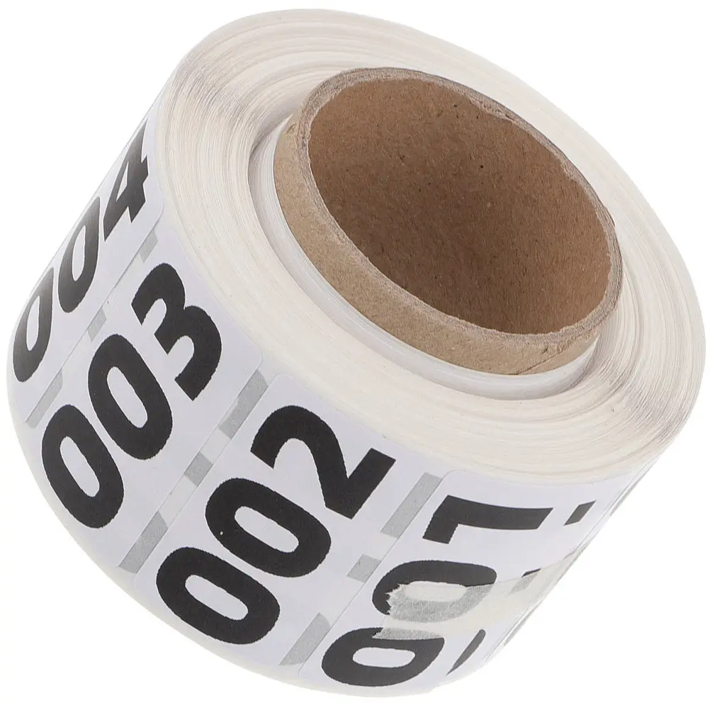 

1 Roll Round Number Stickers Self Adhesive Inventory Labels for Warehouse Organization Machine Appliance Goods Tracking Numbered