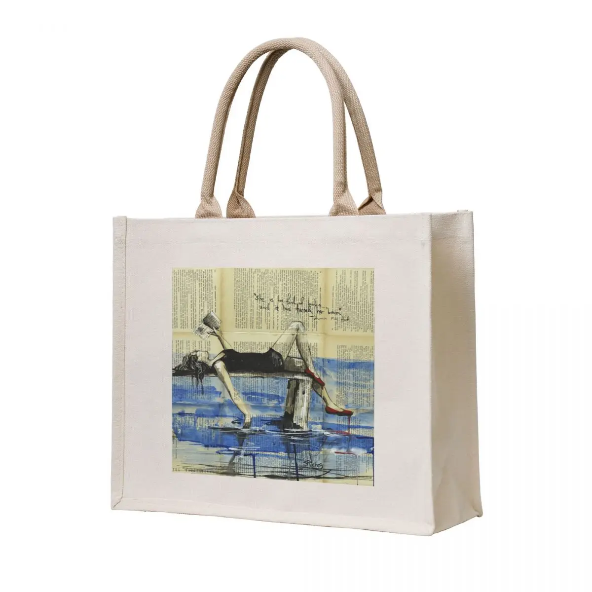 

She is Too Fond of Books Tote Bag Lady bags cloth bag woman tote bag university