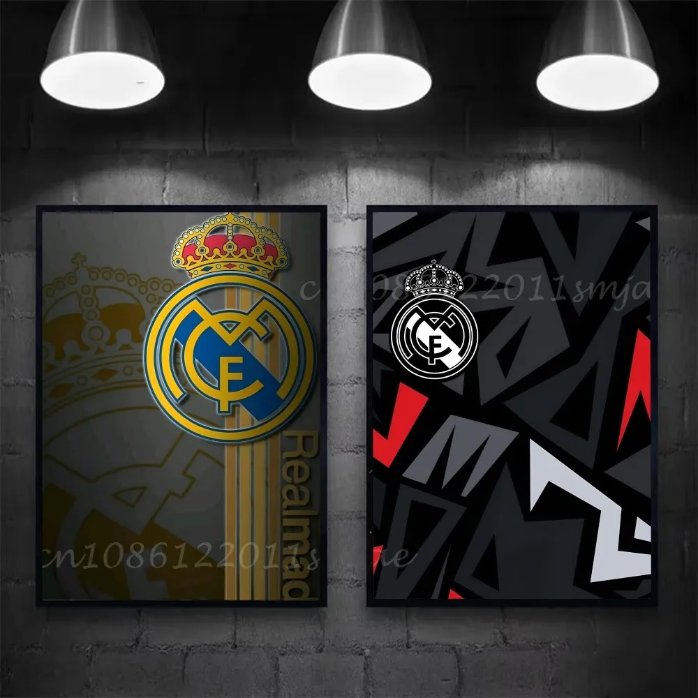 1 قطعة R-Real Madrid C-CF المشارك ذاتية اللصق الفن ورق مقاوم للماء ملصق مقهى بار غرفة جدار ديكور