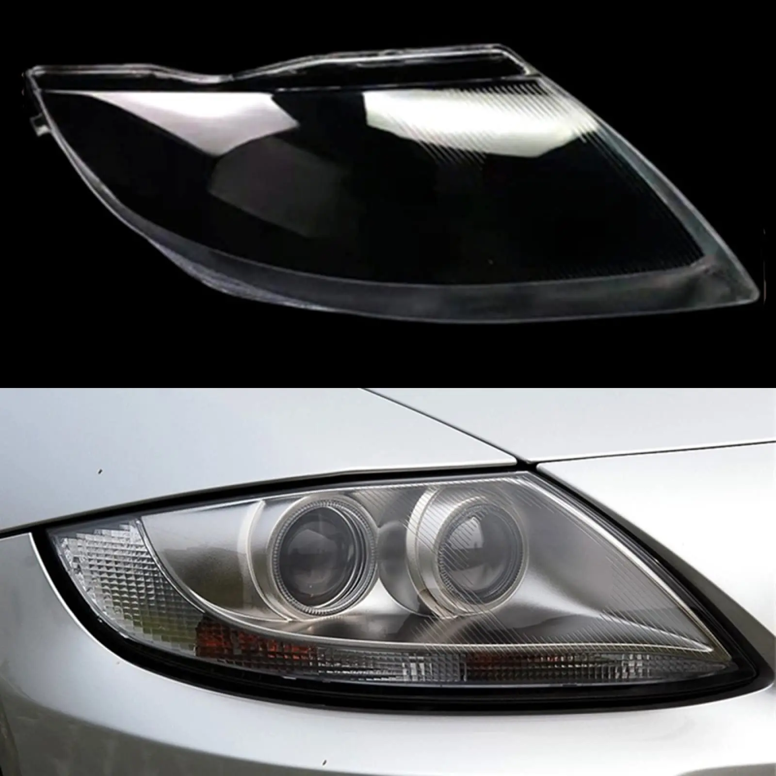 

1 шт., прозрачная передняя фара автомобиля, крышка объектива, замена накладки для BMW Z4 2003-2008 63127165678, крышка объектива фар