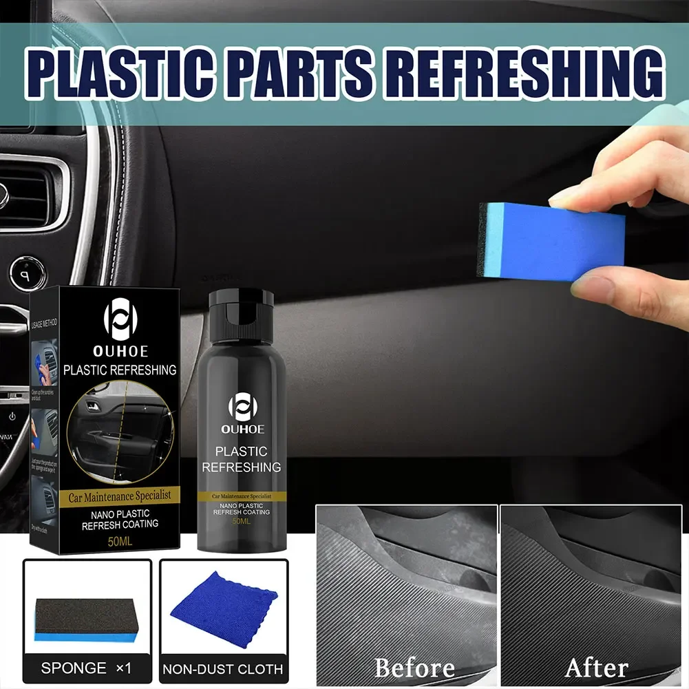 30/50ML Plastics Restorer For Cars Protectant Cleaning For Cars Truck Motorcycle Exterior Polishing & Scratch Remover Refurbish