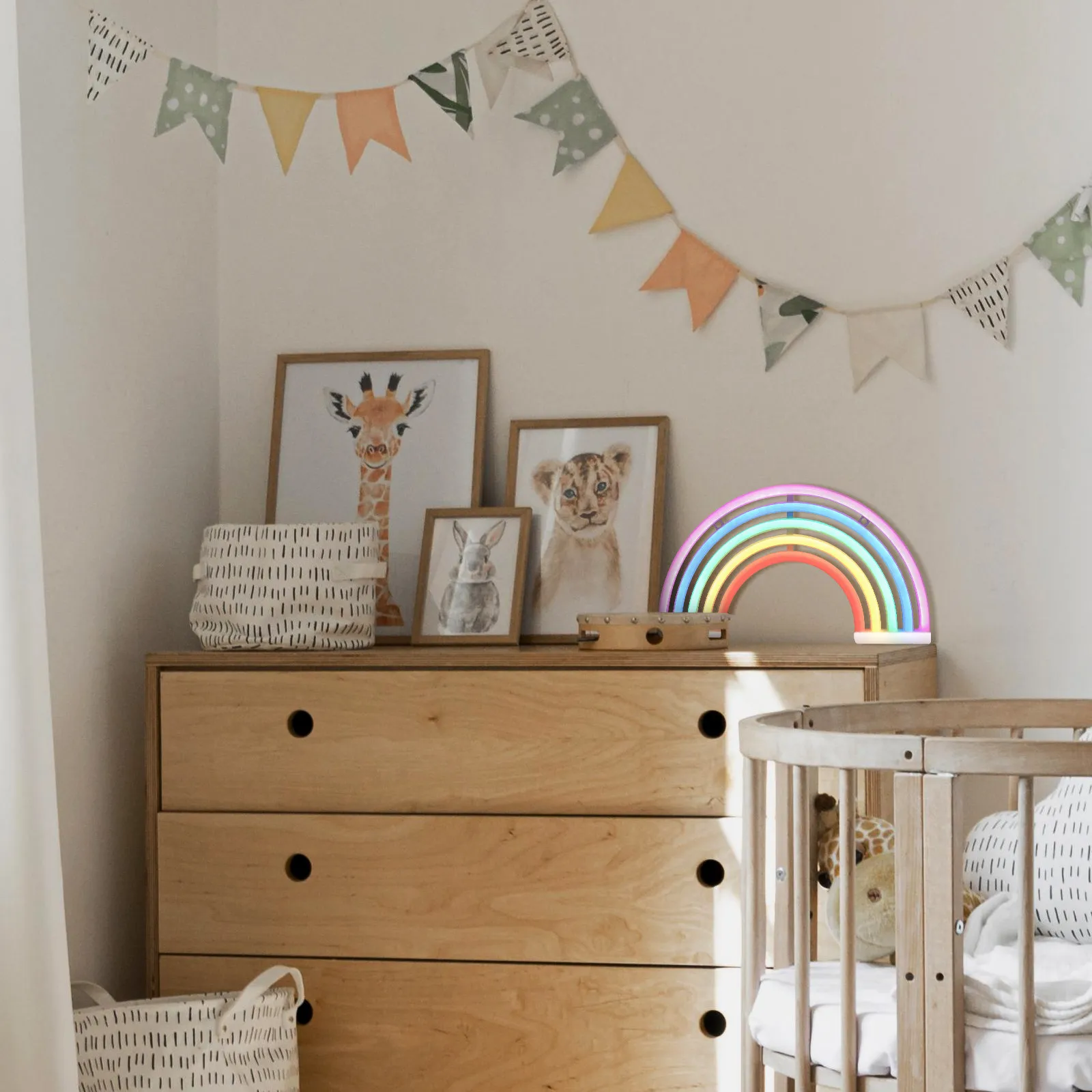 Rainbow Shaped LED Night Light for Bedroom Living Room Kids Room Decor Romantic Atmosphere Lamp Birthday Christmas Gift Table