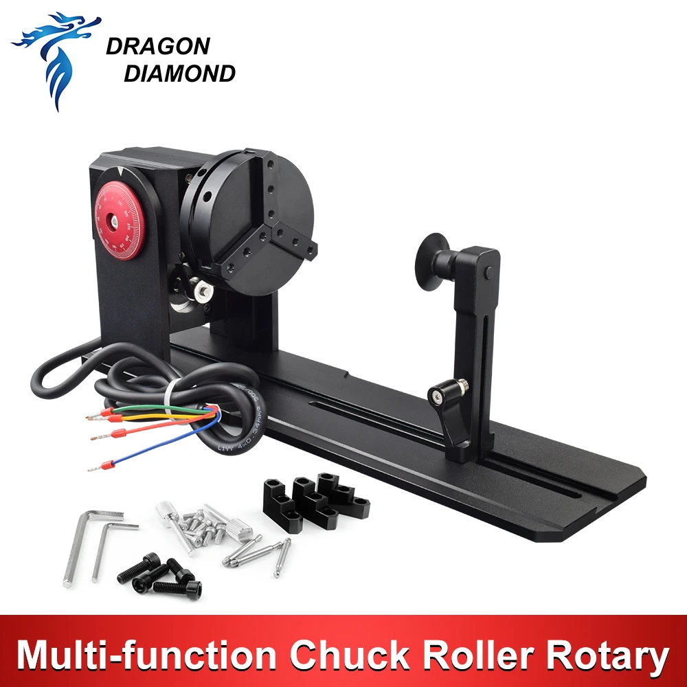 

Лазерный ротационный роликовый приспособитель 3-в-1 с подставками для лазерного гравера для цилиндрических колец, стаканов и бокалов