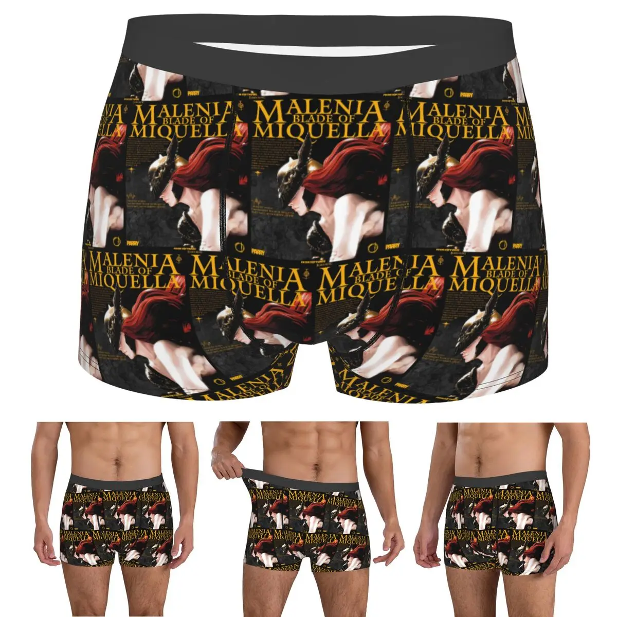 Boxer Underpants Shorts Malenia Blade Of Miquella Warrior Gaming Panties Men Ventilate Underwear for Homme Man Boyfriend Gifts