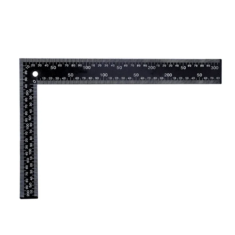 20x30cm Stainless Steel Carpenter Dual Side Angle Scale L-Shaped Square Ruler Angle Square Measuring Ruler Precision Double Side