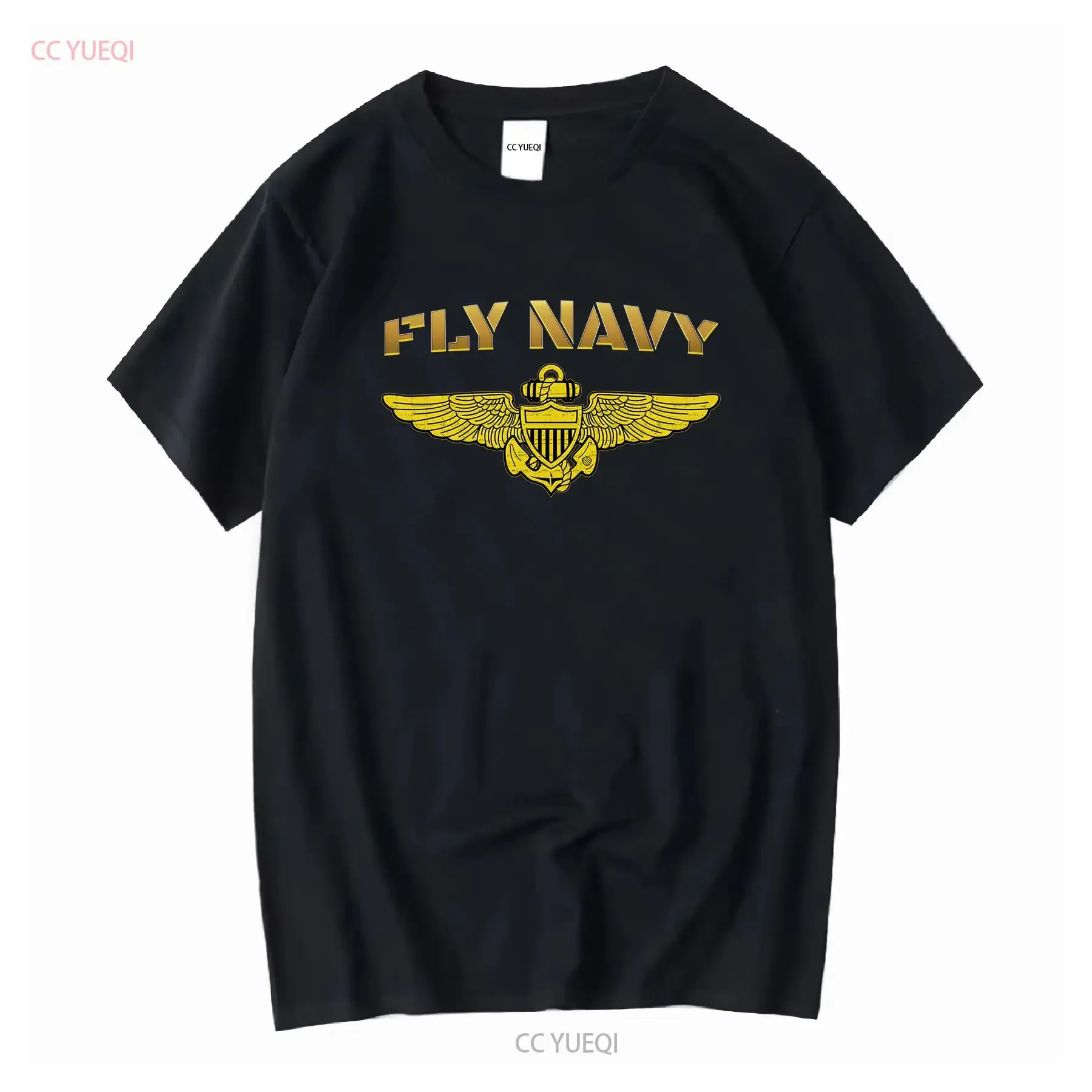 NEW LIMITED Fly Navy Classic Naval Officer Pilot Wings T Shirt long sleeves vintage Washed Soft Stylish Slightly Versatile