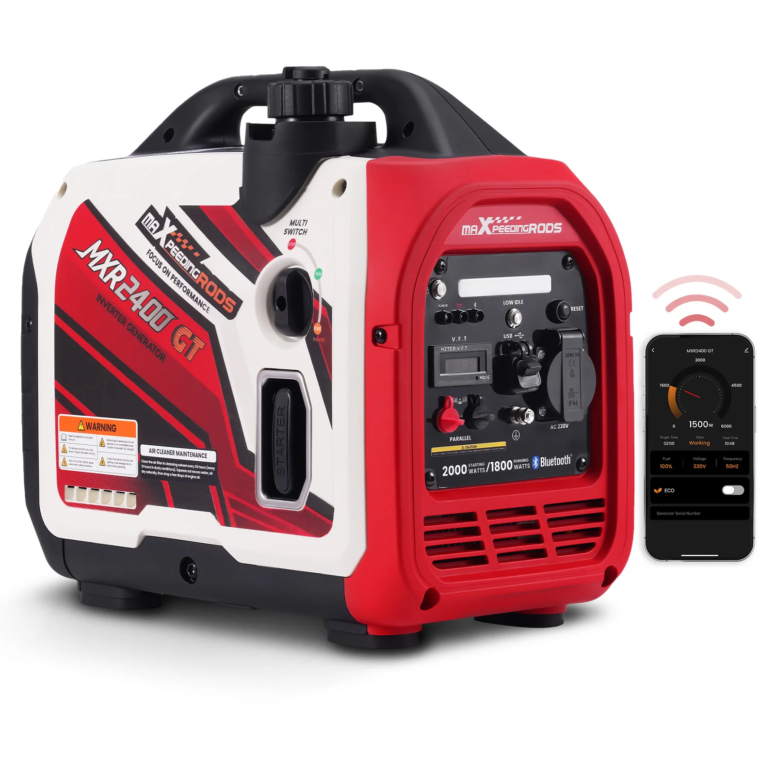 2kW tragbarer Inverter-Generator, 15 kg, parallelfähiger 2000W Inverter-Generator