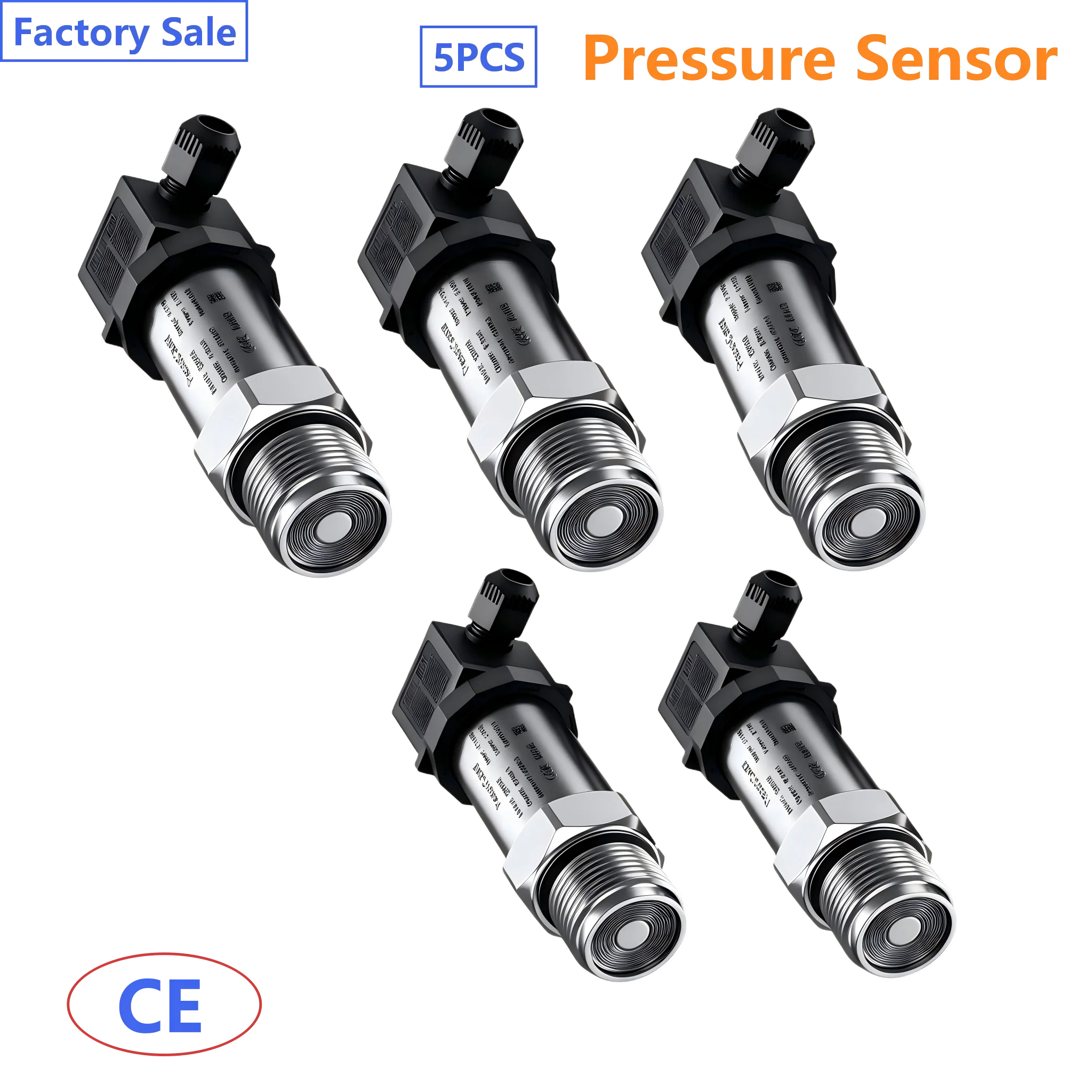 5 PCS Flat Diaphragm Pressure Transmitter 0.16Mpa 10bar to 4-20mA 0-10V Milk Glue Tank Sanitary Food Grade Flush RS485