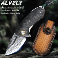 High Quality Men's and Women's Folding Knife, Damascus Steel Pocket Knife, Outdoor Hunting Hiking Adventure, Survival EDC Knife