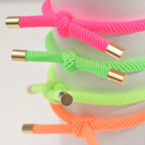 Imagen 2 del producto 20 unds/pack de bandas elásticas de goma para el cabello para mujer, gomas para el cabello anudadas con estilo para niñas, accesorios para corbatas, venta al por mayor