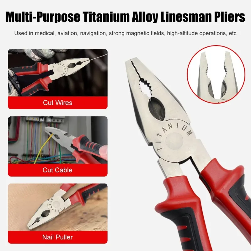T1040 공장 직판 신형 티타늄 비자성 부식 방지 전기공 플라이어