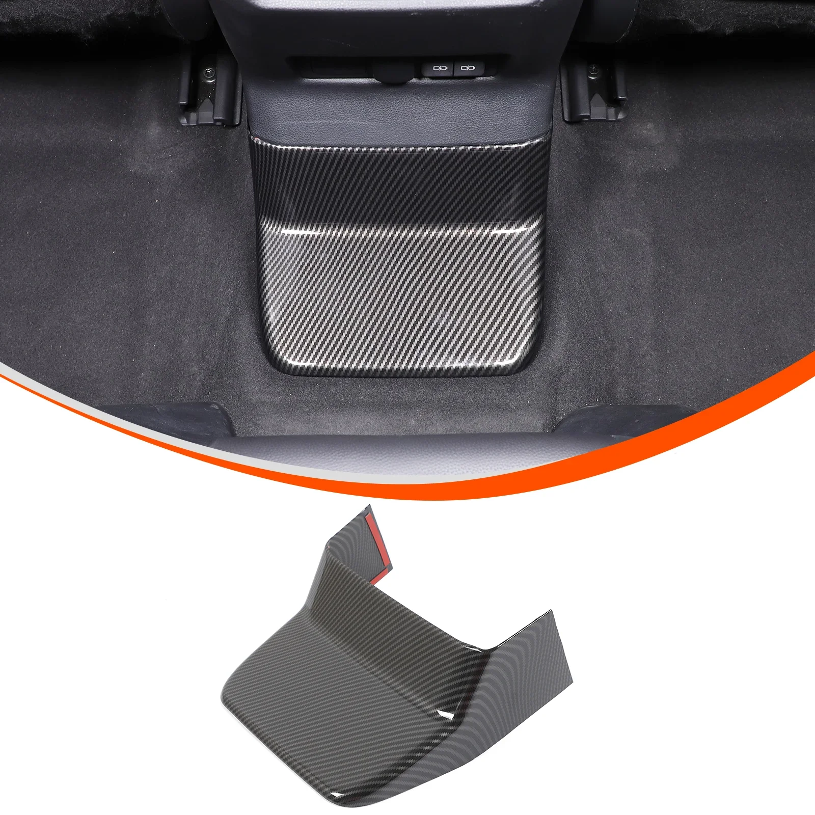 

For Toyota Prado 2024+ style bridge decorative panels, rear middle raised position decorative panels, ABS carbon fiber pattern