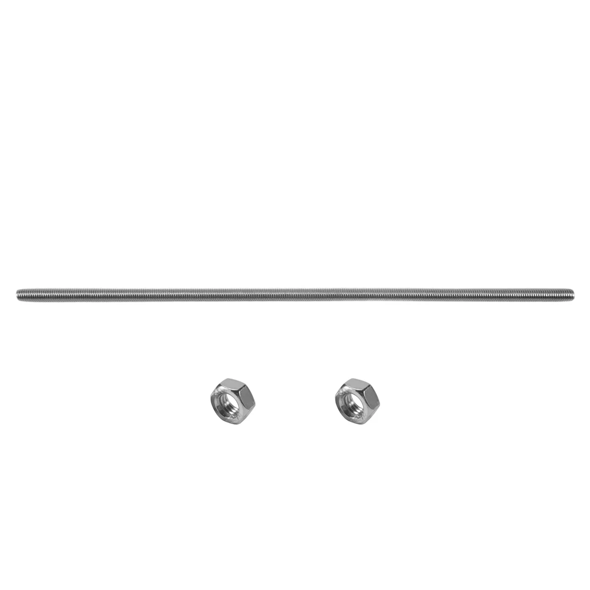 320mm x M8 Stainless Steel Thread Bar Stock Rod Silver Tone