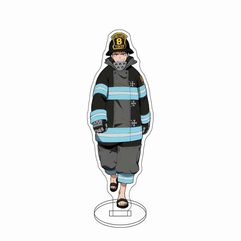 Figura Shinra Kusakabe De Anime De 16 Cm En PVC, Base Con Llamas, Modelo De Escritorio Coleccionable, Regalo Para Fans De Fire Force