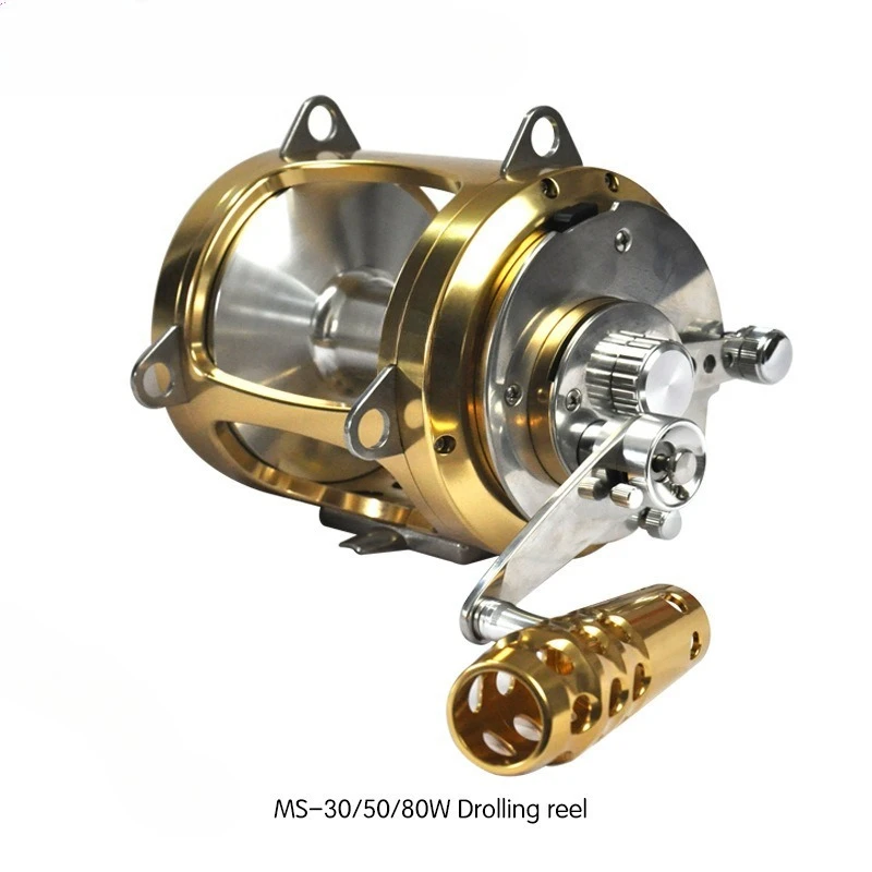Full Metal Heavy Trolling Drum Fishing Boat Deep Sea Trolling Slow Iron Plate
