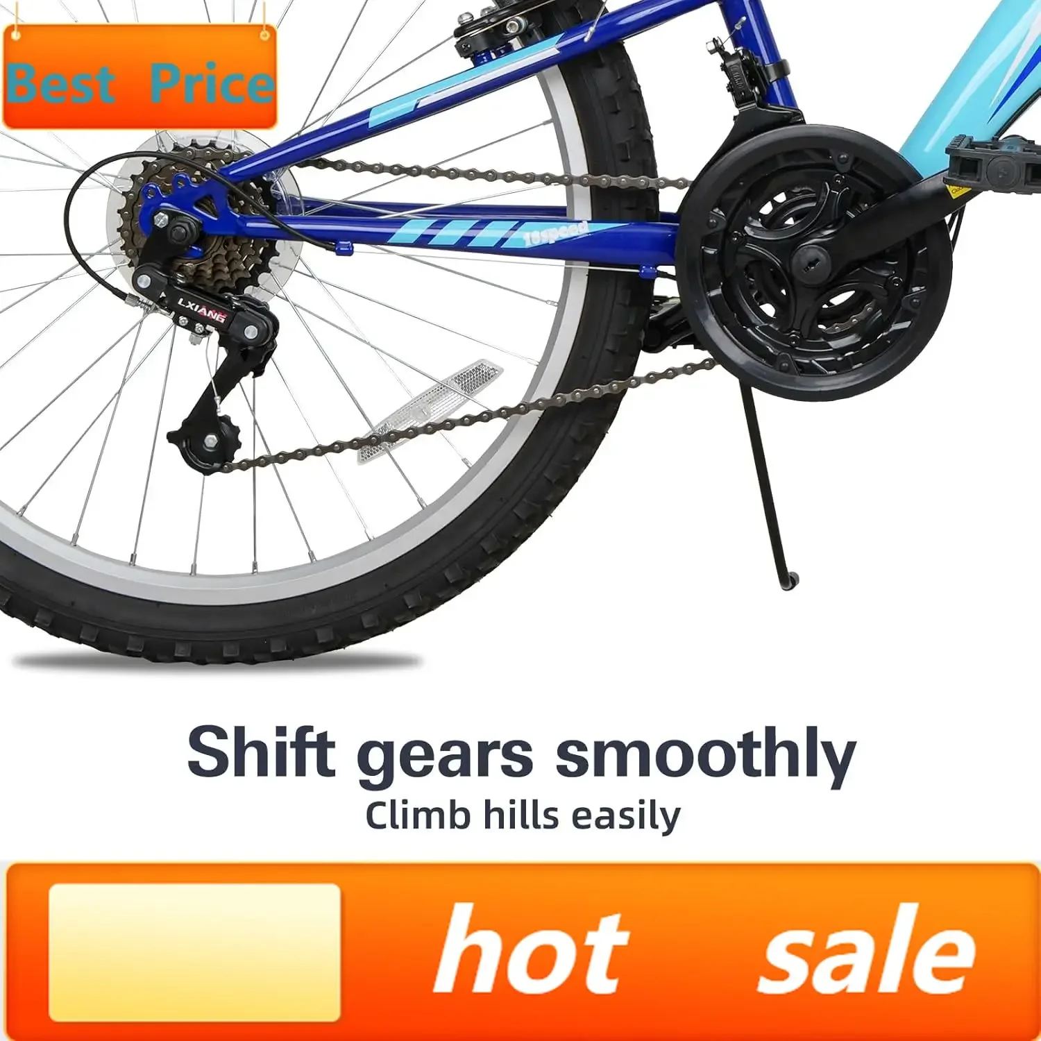 Mountain Bike, 24 26 27.5 inch Outdoor MTB Bicycle, 6/18-Speed High-Carbon Steel Dual Full Suspension, Adjustable Ergonomic Seat