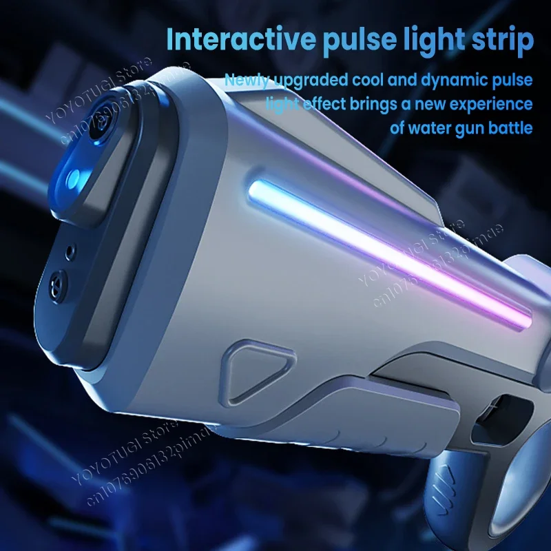 2024 mão auto integrada elétrica pistola de água contínua totalmente automática grande capacidade arma das crianças ao ar livre jogando água brinquedos