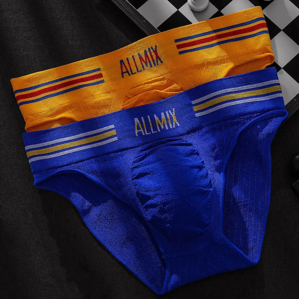 

Men Underpants Letter Print Striped U Convex Men Briefs Quick Dry Breathable Male Underwear Soft Men Panties Boxers Shorts Trunk