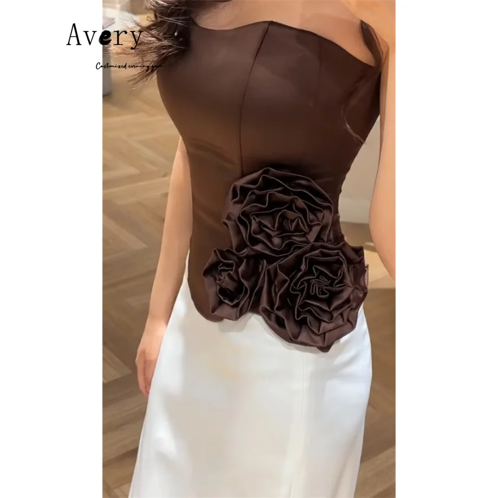 

Avery Customized Fishtail Side Slit Flower Tube Top Gala Dress 2026 Woman Elegant and Formal Women's Dresses for Luxury Party