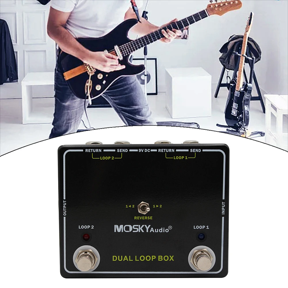 DUAL Reverse Loop Effect Pedal Switcher Pedal True Bypass Versatile Guitar Effects Loop Switcher Pedal Simplify Guitar Parts