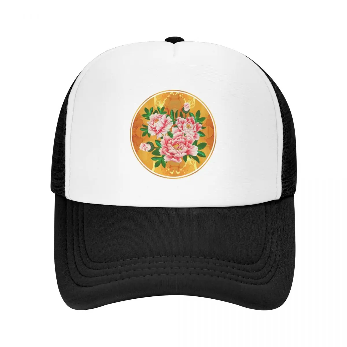 ORIENTAL PEONIES - ORANGECap Baseball Cap foam party Hat Big Size Hat Military Tactical Cap dad hat Men Hats Women's