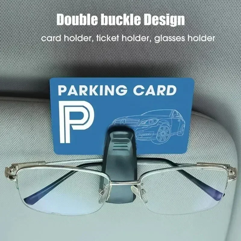 2PCS Universal Car Visor Organizer - Sunglasses/Card/Pen Holder, Sun Visor Clip for Glasses & Tickets (Auto Accessories) image 5