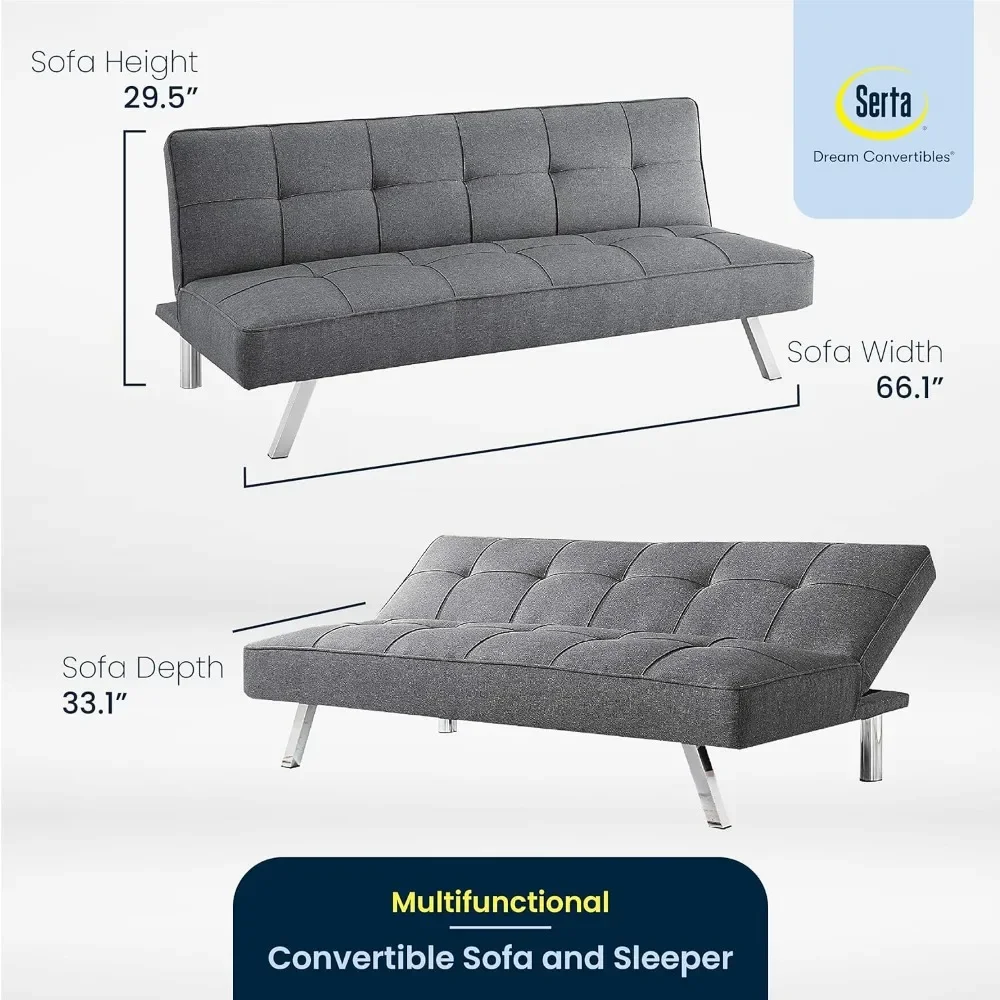 Sofá cama convertible Best-Rane, carbón