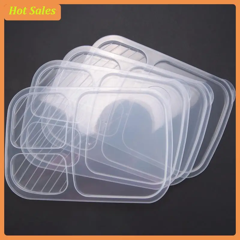 

AA05 4 упаковки ланч-бокса Bento, контейнеры для приготовления еды с 3 отделениями, ланч-бокс для детей, многоразовые контейнеры для хранения еды - штабелируемые