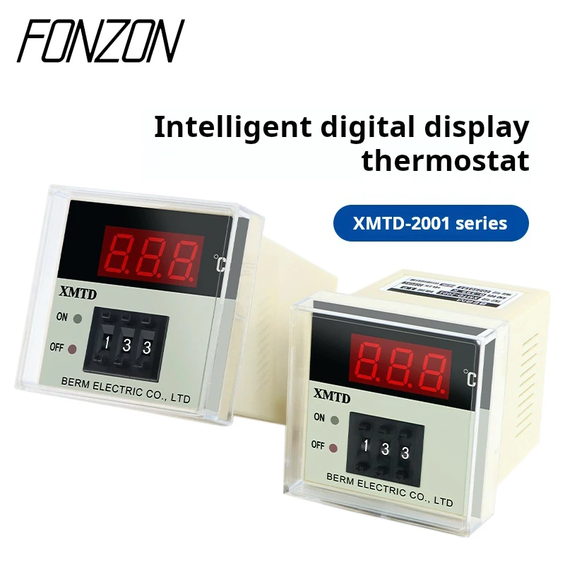 XMTD-2001 PID Digital Display Temperature Controller 0-399℃ 0-999℃ K E PT100 Thermocouple 220AC 75*75mm Thermostat 220V