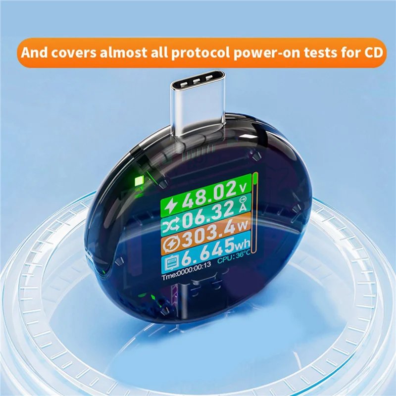 

A83I-2X 48V USB Tester Type-C PD Detector Digital Voltage Ammeter Power Bank Capacity Meter Amper Detector