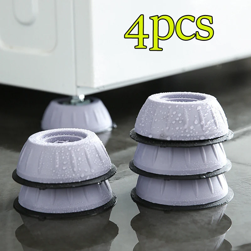 4Pcs Washing Machine Anti Vibration Pads Rubber Feet Legs Mat Silent Washer Dryer Furniture Support Dampers Furniture Foot Pad