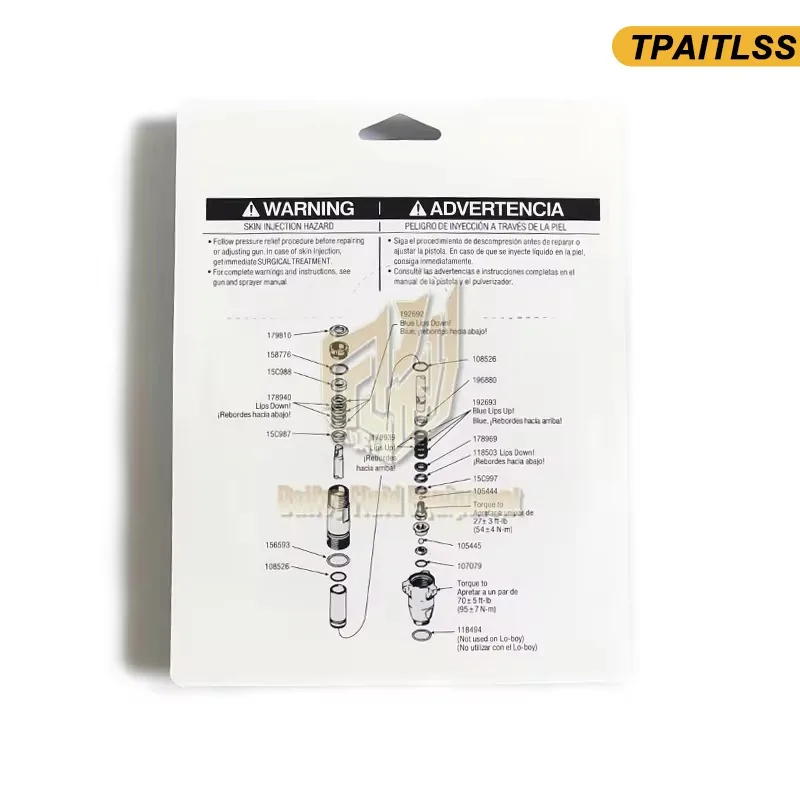 Airless Sprayer Pump Repair Packing Kit 248212 for GRC 695 795 3900 MARK IV
