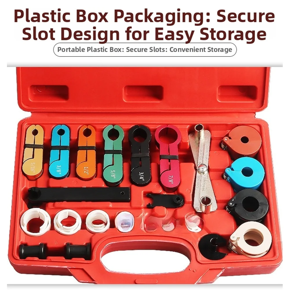 Alloy 24pcs Fuel Line AC Line Removal Tools for Automotive Quick Disconnect Fittings on Air Conditioning Systems