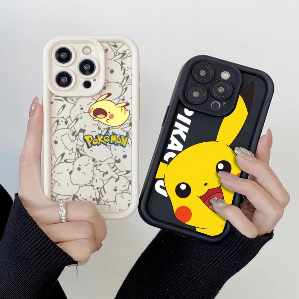 Pokmon Pikachu Phone Case For iPhone 14 15 12 11 13 PRO MAX Plus Soft TPU Back Cover