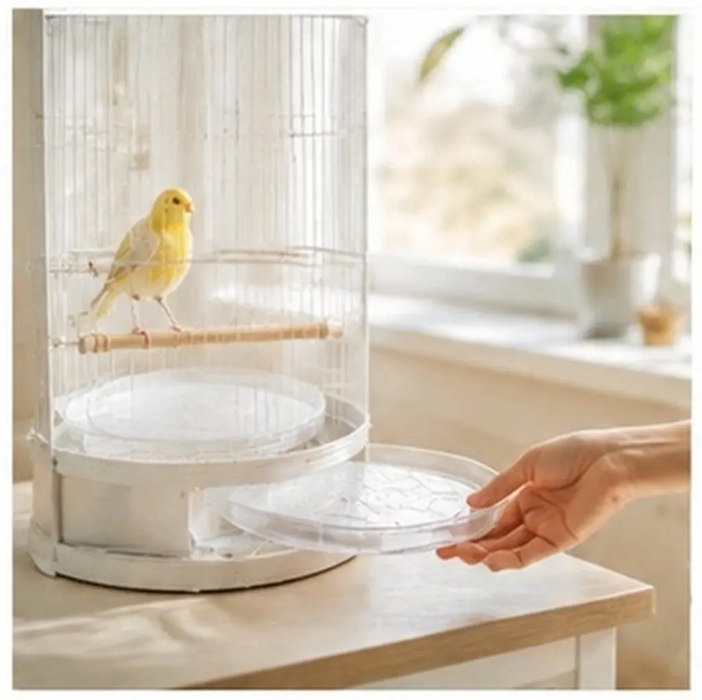 2Pcs Bird Cage Tray Transparent Durable Bottom Litter Holder Versatile Compatibility for Parakeet Small Birds Parrots