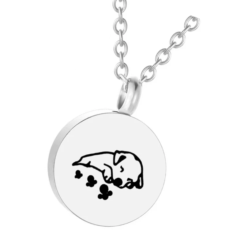 Collana con urna per animali domestici per cremazione delle ceneri, collana con bracciale, collo, gioielli, forniture