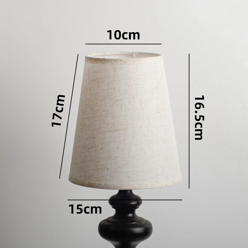 Pastoral Style Pleated Table Lampshade Linen Fabric Retro Pattern Floral Lampshades Bedroom Hotel Bedside Floor Lamp Cover