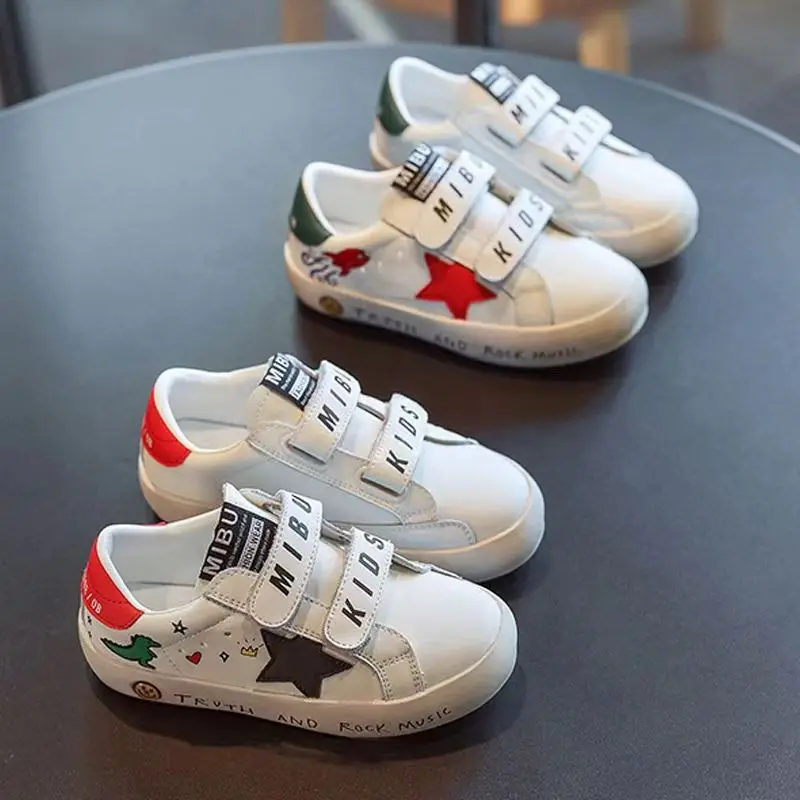 

Girls Sneakers Spring 2023 New Kids Spring and Autumn Board Shoes Boys Star Versatile Little White Shoes