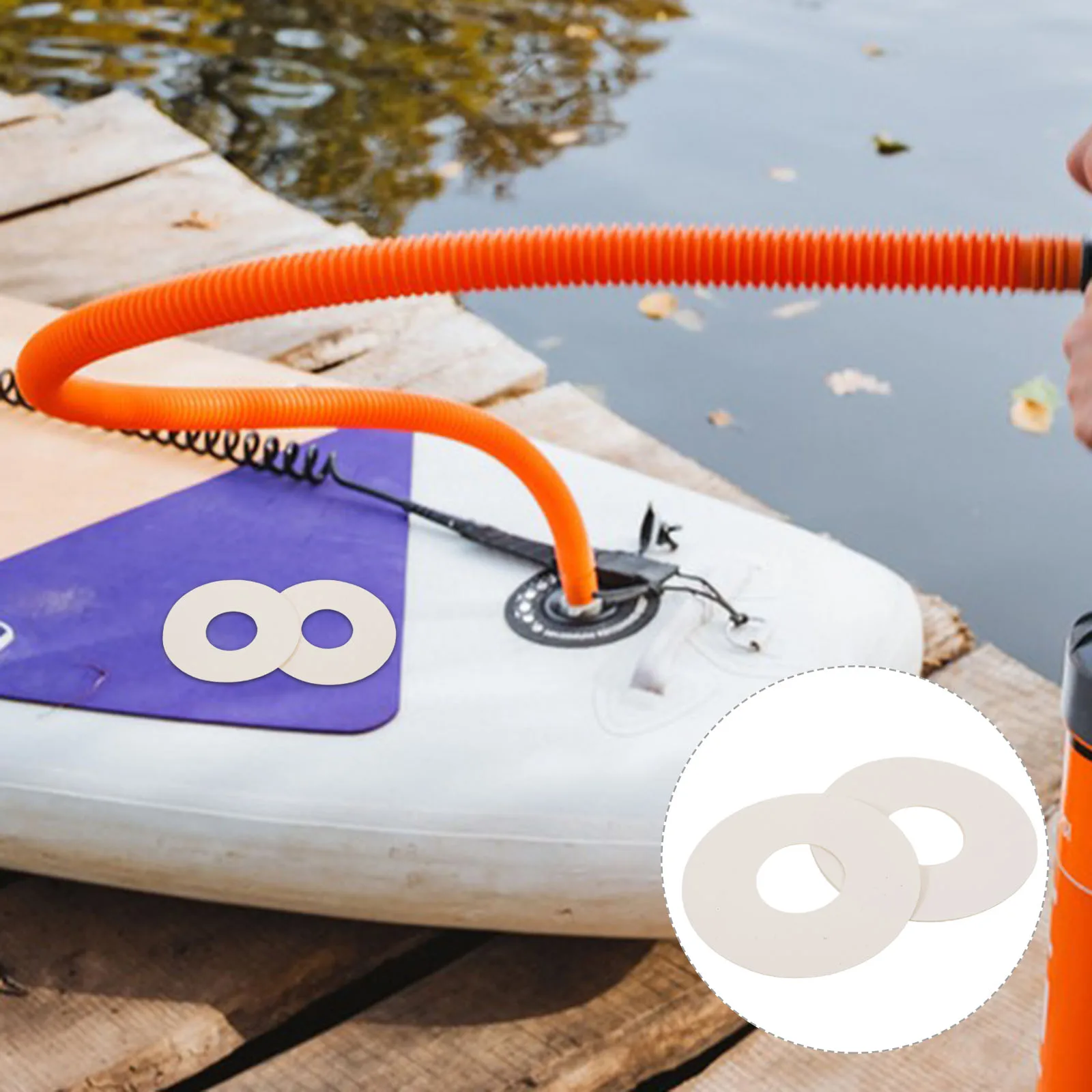 

5Pcs Inflatable Valve Gasket Heavy Duty PVC Fit for Inflatable Boats Kayaks Mattresses Retention High Performance