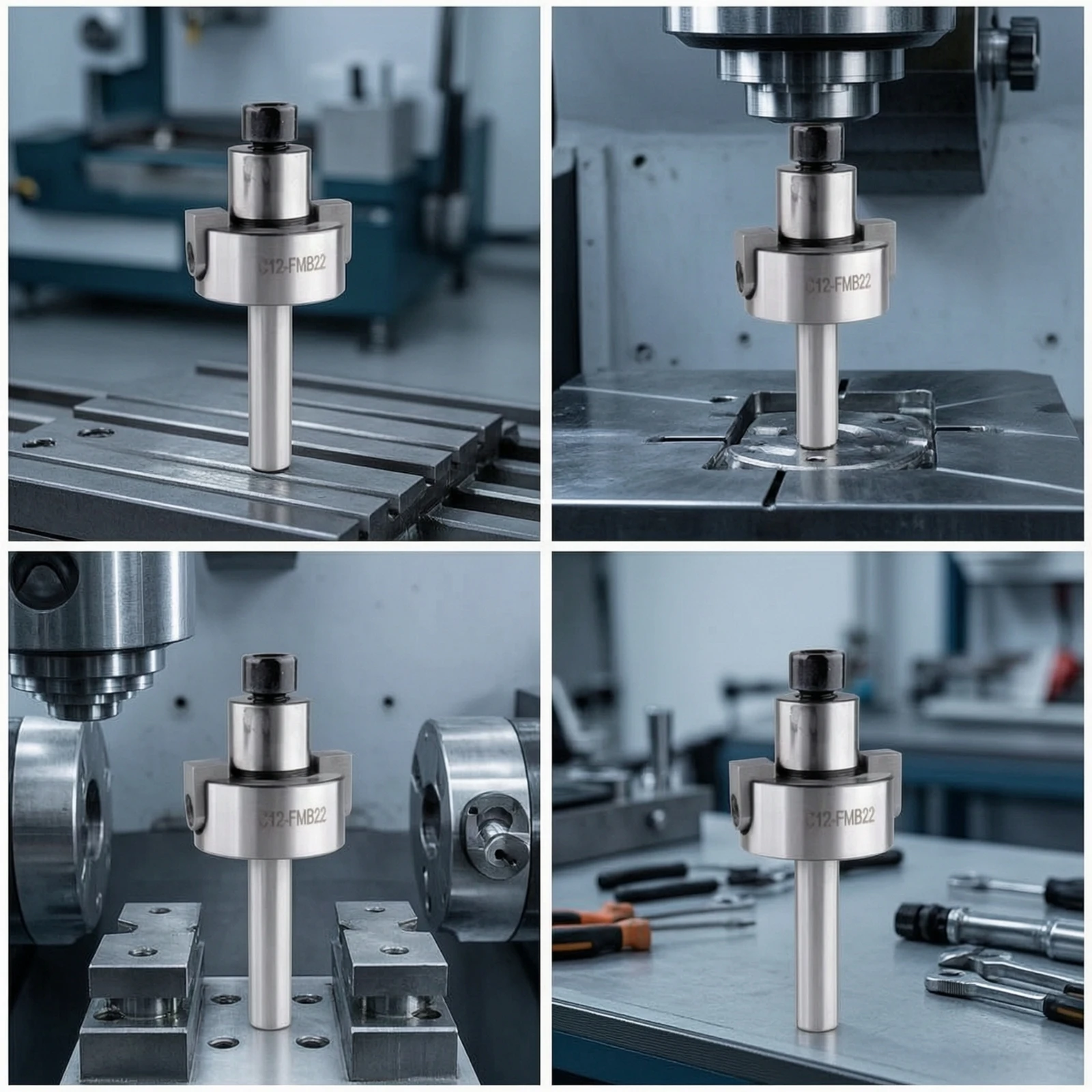 C12-FMB22 Arbor CNC Milling Cutter Arbor Toolholder Quenched Tool Holder Firm Clamping for Machinists, Metalworking, Workshops