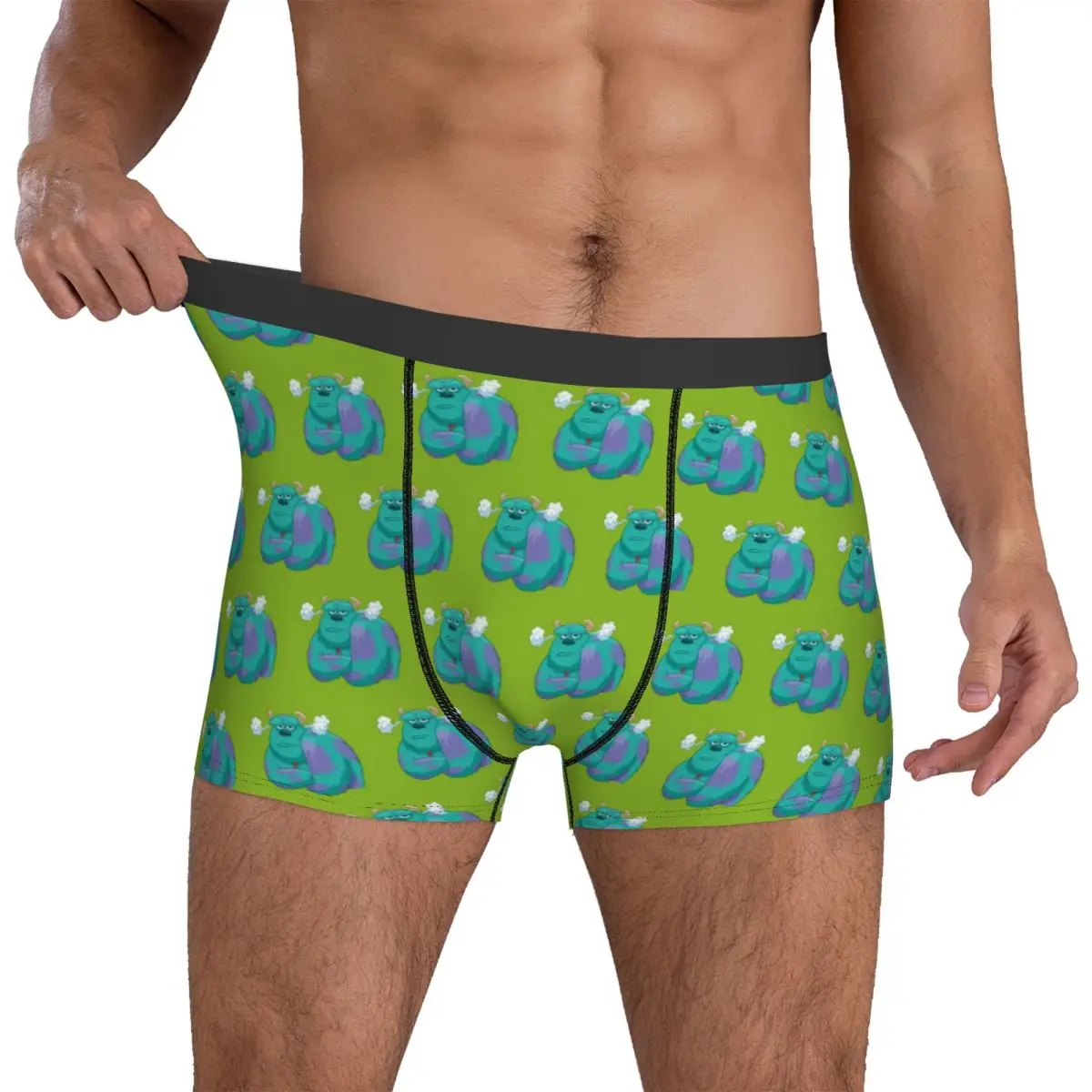 

Monsters Inc Sulley Boxer Brief Нижнее белье Лидер продаж Мужские забавные шорты-боксеры с принтом Трусики больших размеров