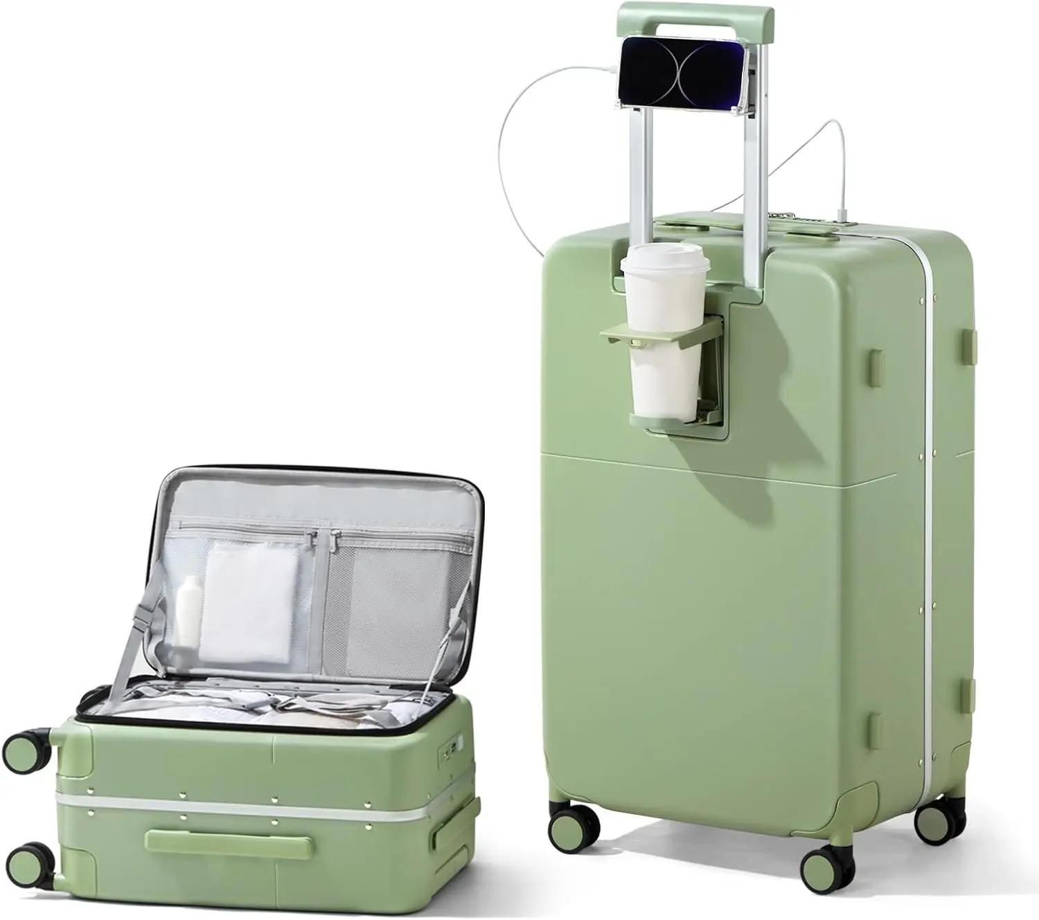 Hanke equipaje de 28 pulgadas, maletas grandes con ruedas, apertura superior, maleta rígida de viaje con cerradura Tsa y taza