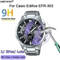 1-5Pcs For Casio EDIFICE EFR-303 SmartWatch Ultra Slim HD Clear / Anti Purple Light 2.5D 9H Tempered Glass Film Screen Protector