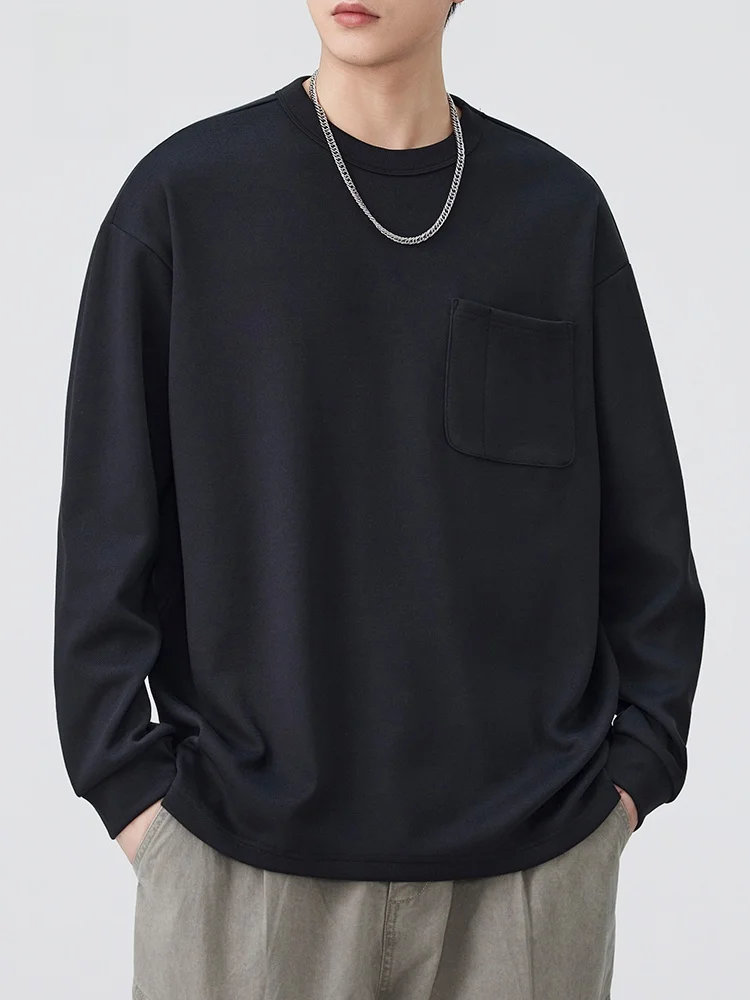 

Американская ретро-футболка с длинным рукавом для мужчин, повседневный свободный топ, весна-осень, новый дизайн, модный бренд, молодежная базовая футболка