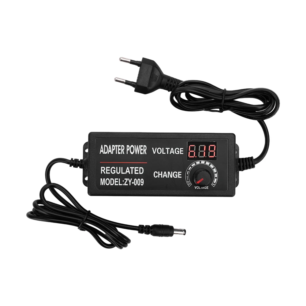 AC100-240V to DC 3V 5V 6V 9V 12V 15V 18V 24V 3A 5A Adjustable Power Supply Adapter High Power Display Switching Power Supply