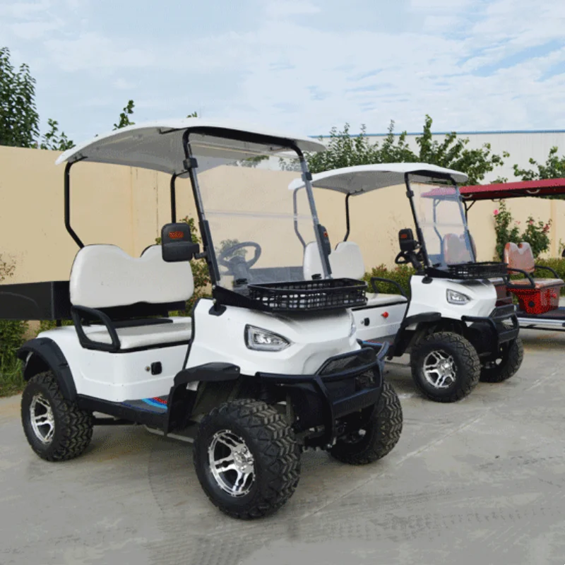 High Quality Imported Practical 4 Persons 48V 72v Lithium Battery Low Speed Four Wheels Electric Golf Cart 2 4 Seats For Sale