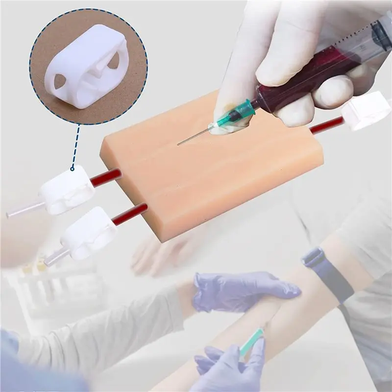 EYFL-2X IV Injection Training Pad Model,Silicone Human Simulated Skin Injection Practice Pad For Nurse,Students Practice