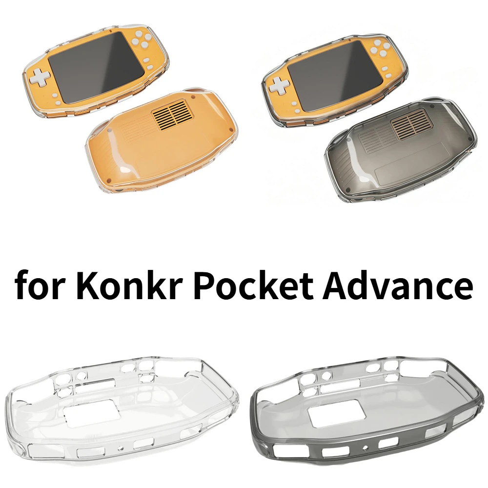 for Konkr Pocket Advance TPU Case Clear Transparent Protective Cover Shell Anti-Scratch Shockproof Handheld Console Accessories
