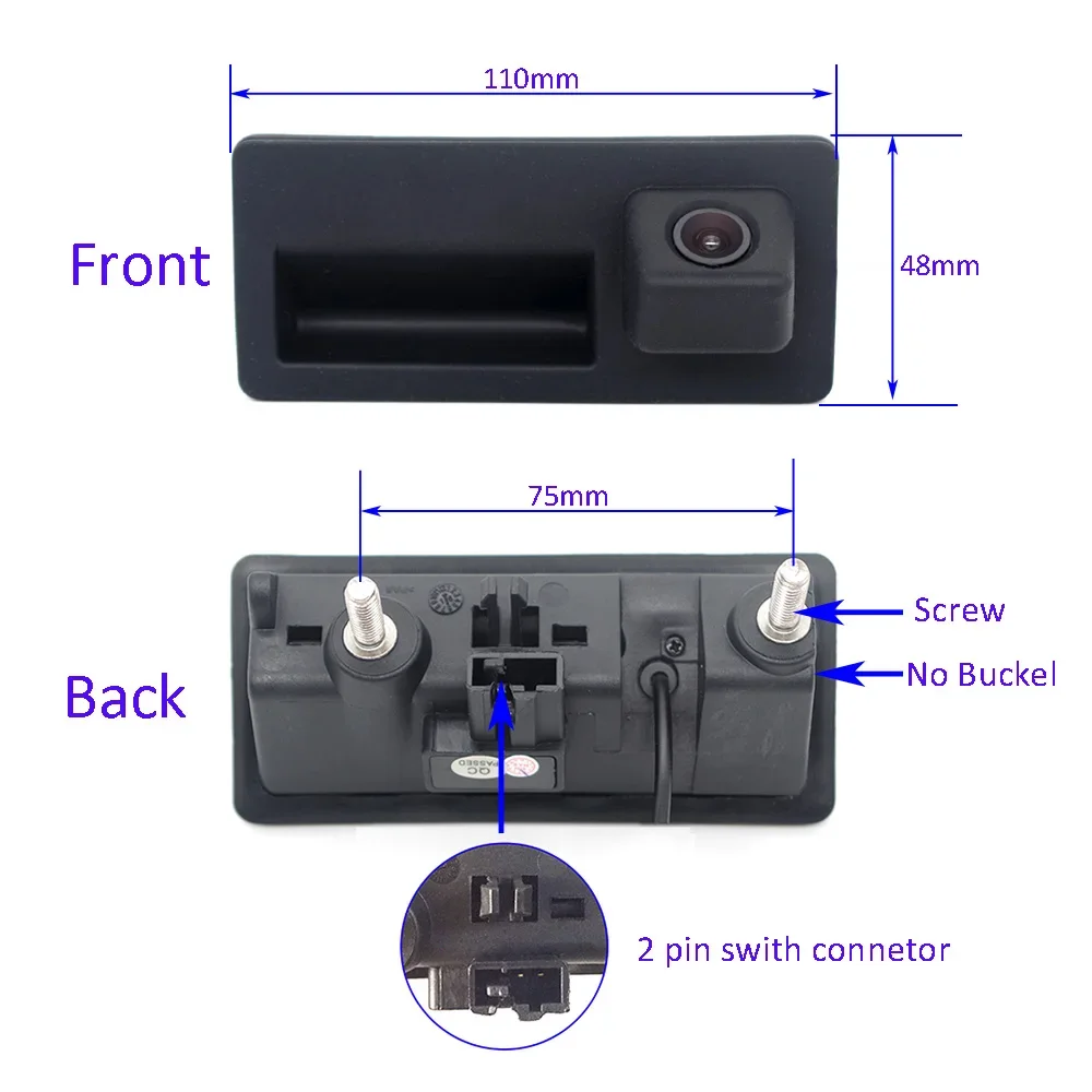 Car Rear View Camera for Audi for VW Passat Tiguan Touran Jetta Sharan Touar Static / Dynamic Trajectory