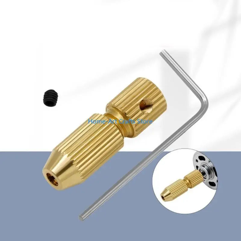 Y3NA Brass Chuck Set Micro Twist Drill Chuck Set with Wrenches for 2.3mm Rotary